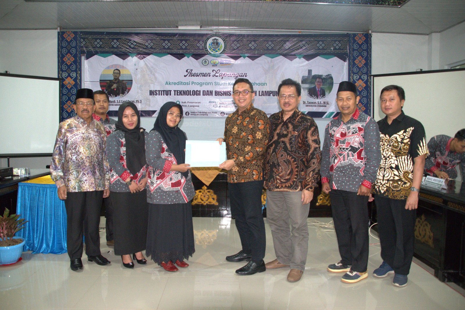 Tim Asesor BAN-PT Melakukan Asesmen Lapangan Prodi Kewirausahaan Institut Teknologi dan Bisnis Diniyyah Lampung